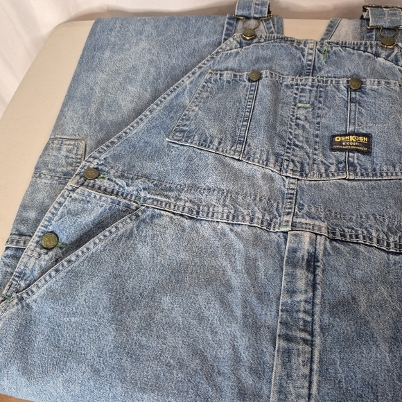 OshKosh B'Gosh Vintage Denim Overalls - Size 38 ** Stained - Picture 4 of 15
